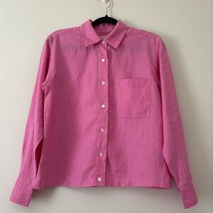 Tyler Boe Pink Linen Shirt blouse Size 4